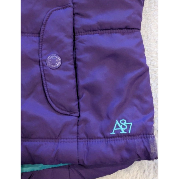 Women's Aeropostale Purple Teal Puffer Vest S - Picture 4 of 8